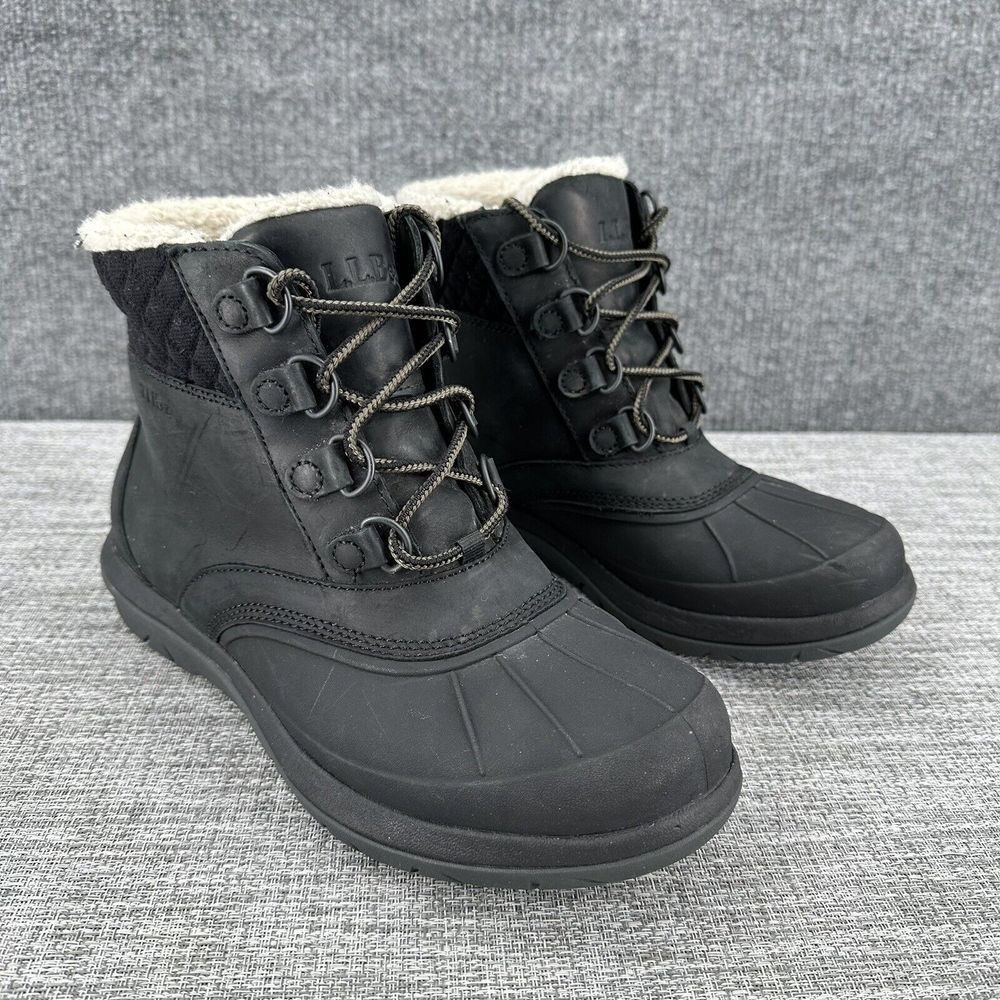 Ll Bean Storm Chaser Tek 2.5 Winter Boots Womens Sz 9.5 Primaloft 200g Faux Fur‎